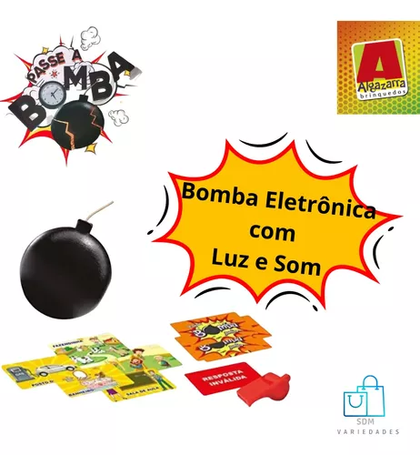 Jogo Infantil Passe A Bomba Com Bomba Eletrônica Som E Luz