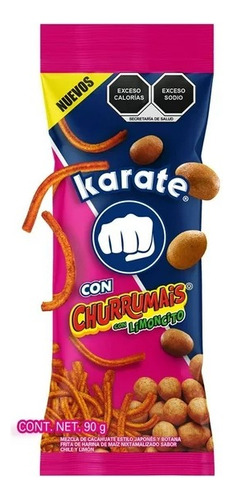 9 Pzas Mezcla De Cacahuate Y Botana Karate Churrumais 90 G