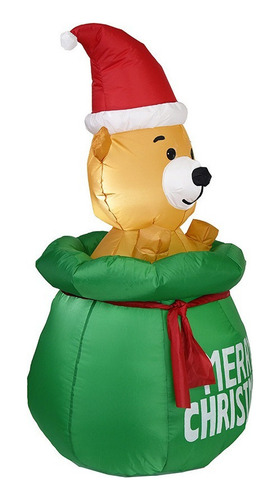 1.5m Bolsa De Oso De Navidad Inflable Con Luces Led 2023 New