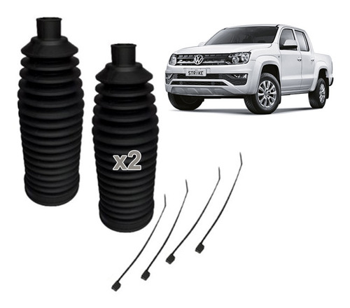 Kit 2 Coifa Caixa Direção Para Volkswagen Amarok --