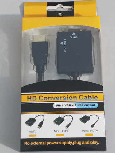 Convertidor Hdmi A Vga C/audio Economico Generico Nuevos