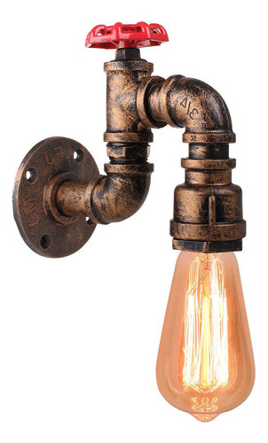 Vintage Lámpara De Pared Industrial Retro Tubería De Agua