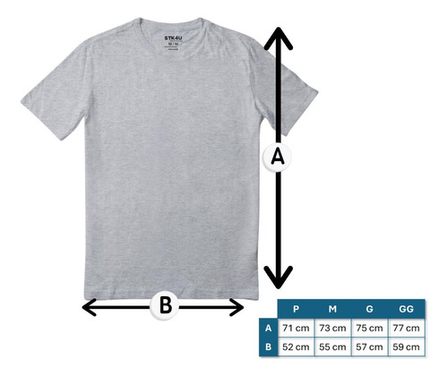 Kit 4 Camisetas Masculina Lisa Slim Algodão Premium Stock4u