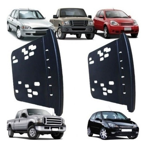 Moldura Painel 2 Din Multimidia Dvd Mp5 Ford Focus Ranger Ka