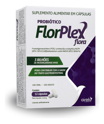 Florplex Flora 3 Bilhões Probióticos P/ Saúde Do Intestino