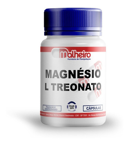 Magnésio L Treonato 500 Mg 60 Capsulas