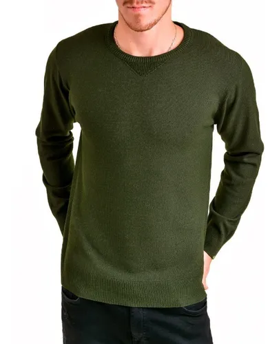 Sweater Básico Hombre Cuello Redondo Saco Fino Pullover