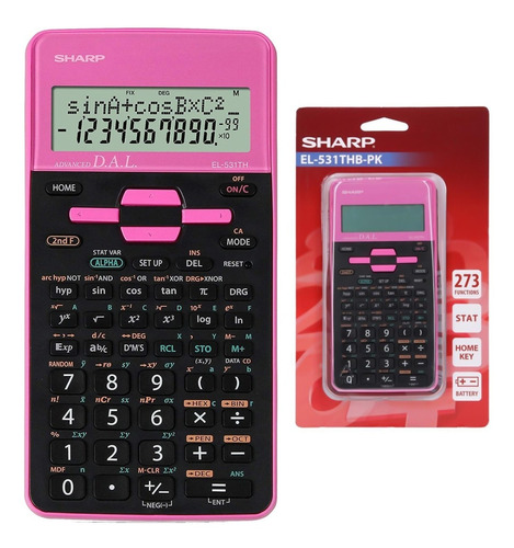 Calculadora Científica Sharp El 531thb Rosa 273 Funciones