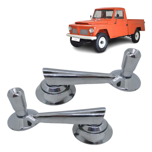 Par Manivelas Do Vidro Com Moldura Roseta Rural Ford F75