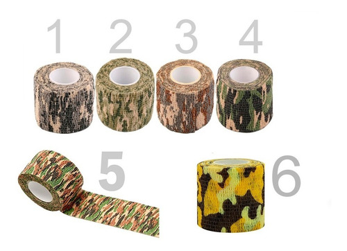 3 Unidades Grandes / Cinta Adhesiva Camuflaje Táctico