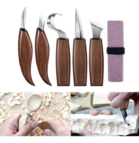 C Kit De Pasatiempos Para Tallar Madera Juego De 5 Piezas