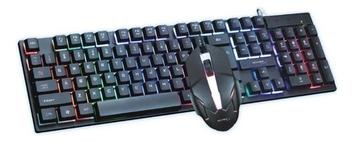 Combo Gamer Mouse + Teclado Netmak Color del mouse Negro Color del teclado Negro