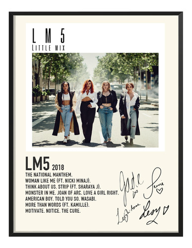 Poster Little Mix Album Music Tracklist Exitos Lm5 80x40