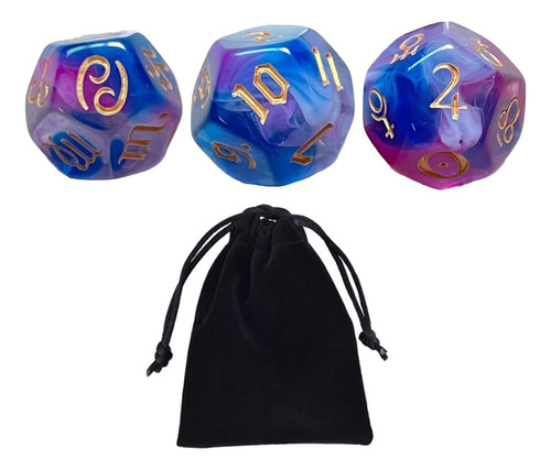6 X 3x12 Caras Astrología Signos Dados Constelación Dados