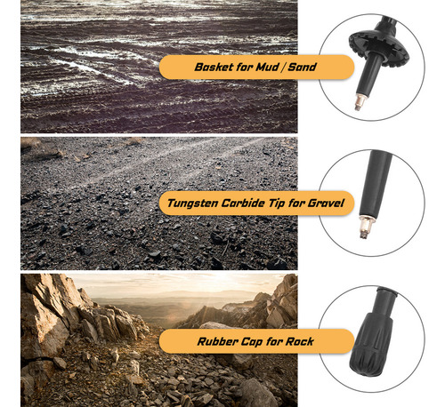 Lightweight Five-fold Folding Hiking Stick