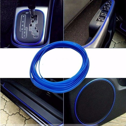 Linea Decorativa Autoadhesiva Tuning Auto 4mmx1m Azul L42