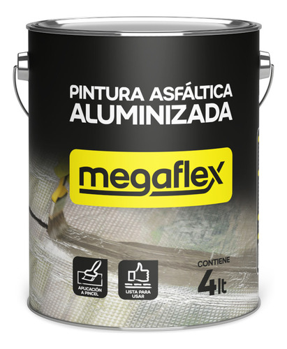Pintura Asfaltica Aluminizada X 4 Lt Megaflex