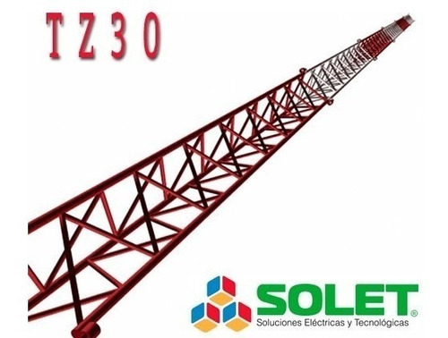 Torre Tz30 6 Metros Galvanizada En Caliente Con Accesorios