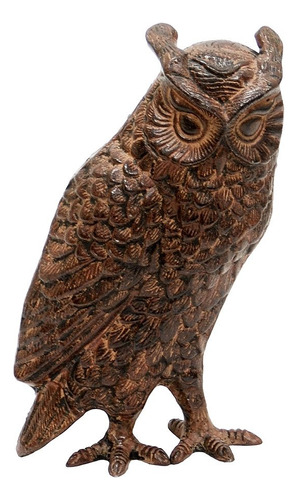 Achla Disenos Screech Owl Jardin Estatua, Bronce