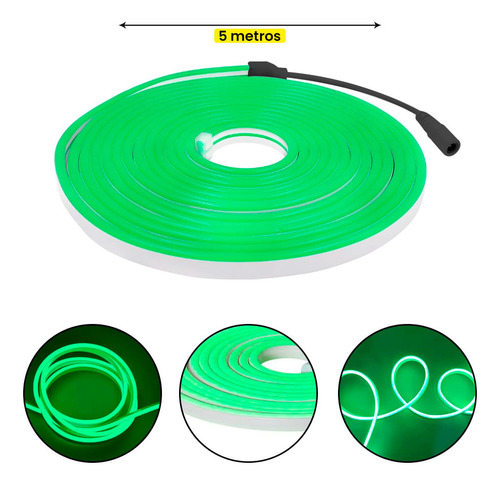 Cintas Luces Led Neon Flexible 12v Verde 