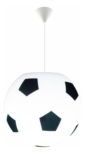 Lampara Colgante Pelota De Futbol  25cm + Lampara 9 W