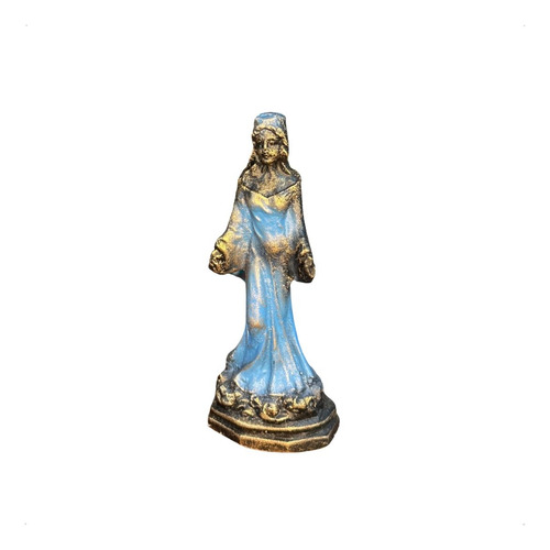 Mini Iemanjá (d) 10 Cm - Resina - Umbanda Candomble Cor Dourado