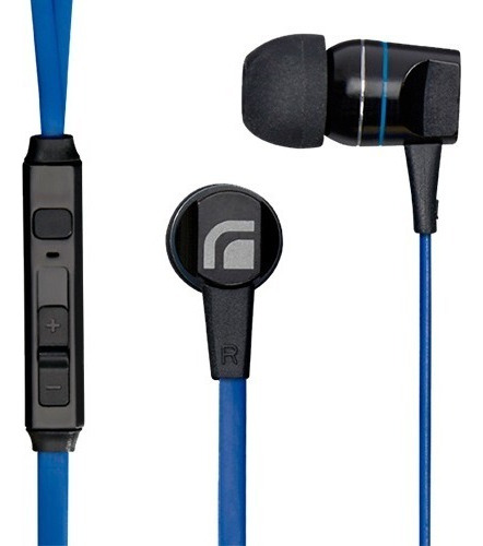 Auriculares Bkt 114 In Ear C/ Micrófono Cable Flat Color Azul