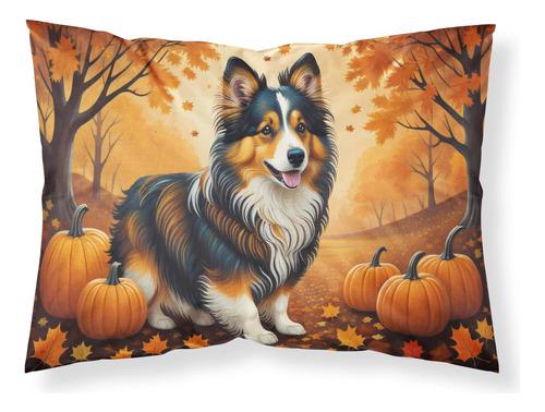 Carolines Treasures Dac1071pillowcase Sheltie Fall Fabric Fu