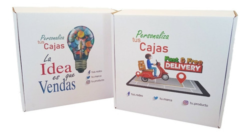 Mailbox 30x30x10cm 100 Pz Blanca Impresa Tapa Exterior E Int Blanco