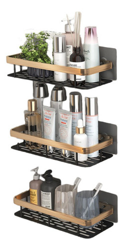 Triple Organizador De Ducha Jabonera Estante Adhesivo Baño