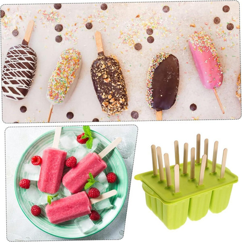 Cr Molde Silicona For Helados Y Paletas 12 Rejillas C