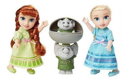 Muñecas Disney Frozen Petite Anna Elsa Sorpresa Trolls