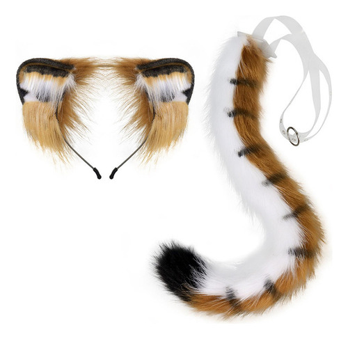Conjunto De Orejas Y, Diadema De Tigre, Aro Para El Pelo,