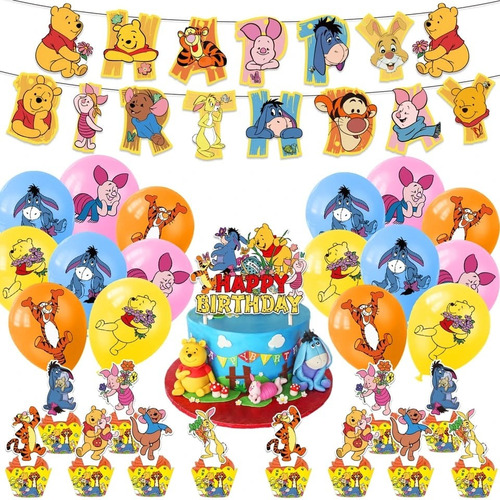 Set Decoración De Cumpleaños Winnie The Pooh