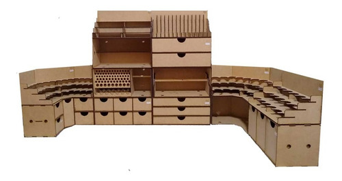 Imagen 9 de 10 de Nico Estacion Modular Trabajo Esquinero Botel 26 Mm (etm 15)