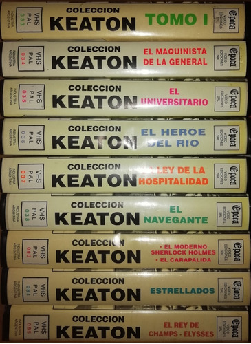 Películas Vhs  Buster Keaton Coleccion De 9 Videocassettes 