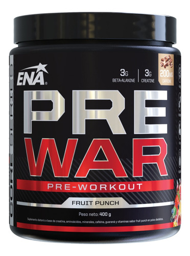 Ena Pre War Energizante Pre Entrenamiento 400g - Fruit Punch