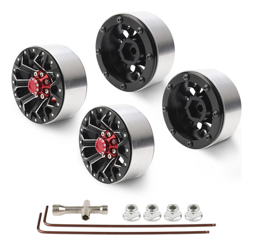 Rchobbytop Llantas Beadlock De 1.9 , 4pcs Rines De Aluminio