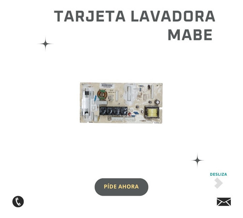 Imagen 3 de 4 de Tarjeta Lavadora Mabe 189d3458g006 Ww01f00705