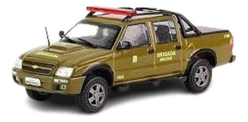 Miniatura Chevrolet S10 Cabin Dupla Brigada Militar Esc 1:43