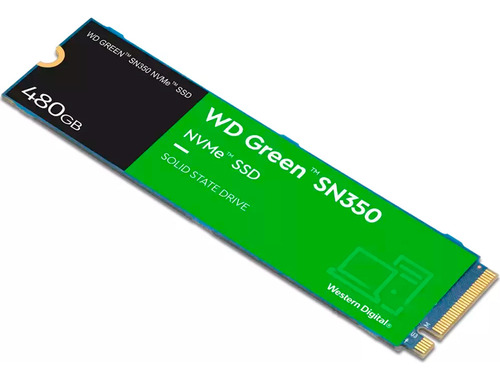 Disco sólido SSD interno Western Digital WD Green SN350 WDS480G2G0C 480GB verde