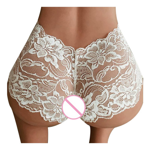 Mujer Bragas Calzoncillos Encaje Melocotón Glúteos Cintura A