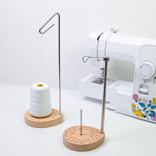 Soporte Para Hilo De Coser, Cono Único, Base De Madera,