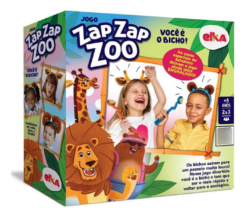 Jogo De Cartas Tabuleiro Zap Zap Zoo Você É O Bicho Elka