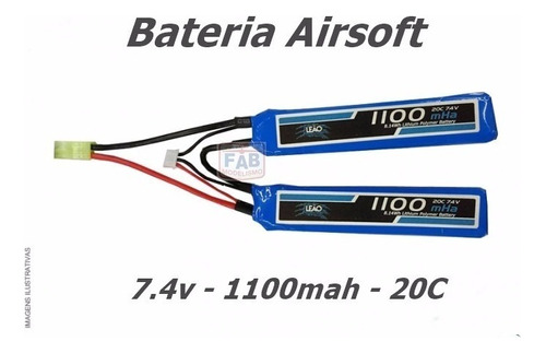 Bateria De Lipo Airsoft 2s 7,4v 1100mah 20/30c - Nano Gens