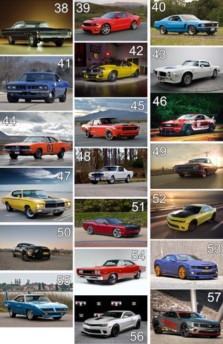 Poster-autos-muscle Car-deportivos-carrera-vinilos 130x70mts