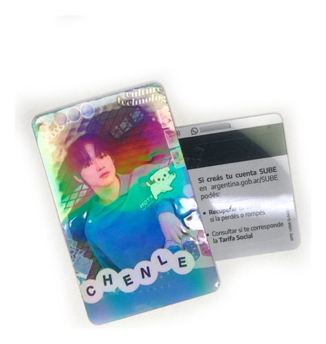 Sticker Holografico Sube Autoadhesivo Kpop Nct Chenle Y2k