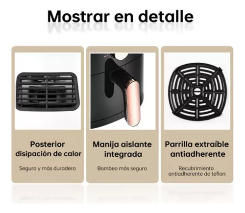 Freidora De Aire 4l Sin Aceite Freidora Eléctrica