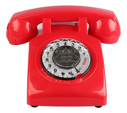 . Teléfono De Marcación De Estilo Clásico Rojo