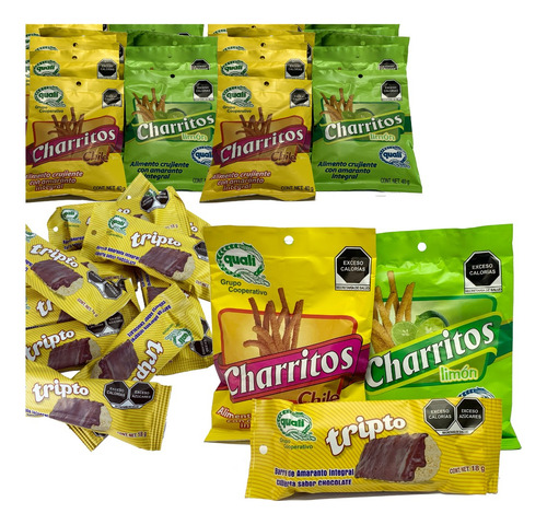 Barras De Amaranto + Botanas Charritos Mix Integral Quali
